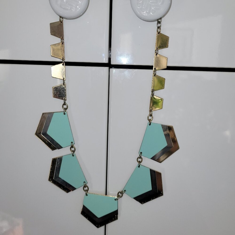 Vintage 80s Chevron Necklace